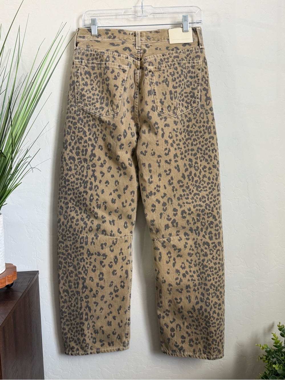 Citizens of Humanity Miro Relaxed Barrel Jeans Sepia Cheetah Leopard Print 26 - Picture 3 of 11